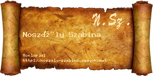 Noszály Szabina névjegykártya